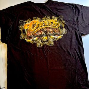 Cheers Boston Graphic T-Shirt - Brown and Gold